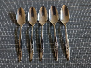 Oneida Silber Dauerhafte Rose Edelstahl Besteck 5 Teelöffel - Bild 1 von 5