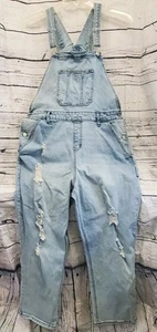 No Boundaries Denim Latzhose distressed blau Junior Gr. XL 15-17 modern trendy - Bild 1 von 11