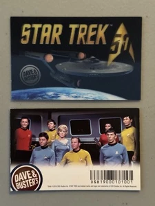 Star Trek 50th Anniversary Lenticular 3D Dave and Busters Coin Pusher Card - Bild 1 von 1
