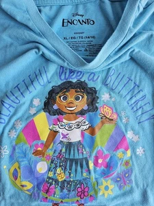 Disney Girls Encanto Mirabel Butterfly T-Shirt Blue XL (14/16) - Picture 1 of 7