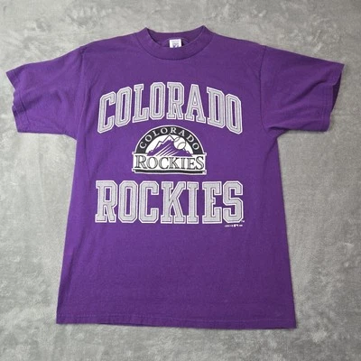 Vtg 1996 Colorado Rockies Short Sleeve T Shirt Mens L 100% Cotton USA Made *Read - Image 1 of 4