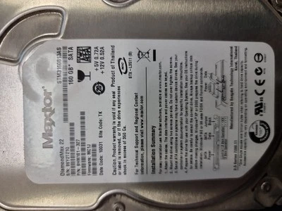 Maxtor SATA 160GB 3,5" 7200RPM 8MB Diamondmax 22 STM3160813AS 9HM181-327 - Immagine 1 di 4