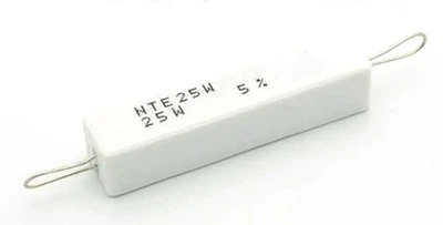 Resistencias de potencia cerámicas Wirewound NTE 25W112, 120 ohmios 25 vatios 25 W Foto 1 de 2