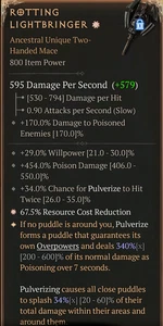 💥DIABLO 4💥SEASON 10💥Druid Pulverize Mace💥Rotting Lightbringer GA RCR 340 - Bild 1 von 1