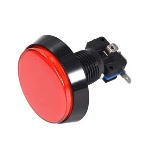 uxcell Game Push Button 60mm Round 12V LED Illuminated Switch Red - Picture 1 of 3