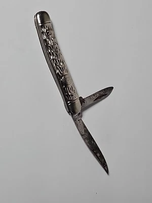 Vintage IMPERIAL IRELAND FOLDING POCKET KNIFE Chrome Handle 2 Blade Silver Tone - Image 1 of 4