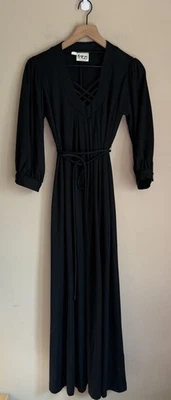 Maxi Vestido Vintage Fritzi Años 60 70 Poli Tejido Mujer Talla Grande Boho California Foto 1 de 4