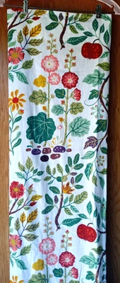 IKEA VILDPERSILJA CURTAINS 1 PAIR BOTANICAL-FLORAL WHITE & MULTI 57" x 98" NWT - Image 1 of 4