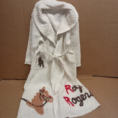 Vintage Roy Rogers Western Child's Robe Chenille RARE Trigger Horseshoes WOW! - Image 1 of 4