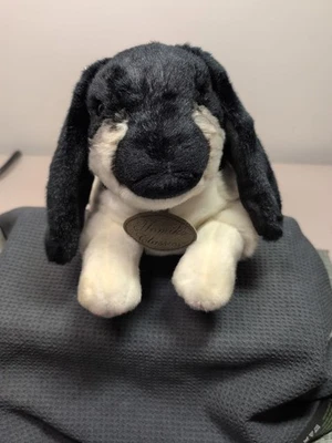 Peluche realista Russ Yomiko Classics LOP EAR Conejo Negro Blanco  Foto 1 de 4
