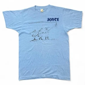 Vintage 70s Baby Blue Felt Print MCFDA Sports Team Firefighters T-shirt Fits MED - Bild 1 von 8