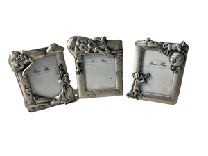 Ashleigh Manor 2x3" Fotorahmen Miniatur Kinderzimmer Baby Katze Mond 3er Set Zinn - Bild 1 von 5