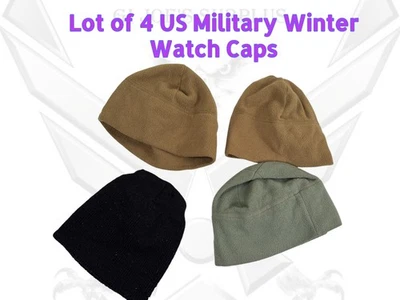 4 gorras de reloj militares de Estados Unidos usadas USMC Army Coyote negro follaje polar I5 Foto 1 de 4