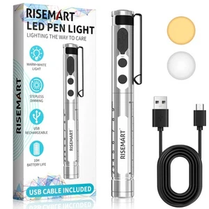 Pen Light for Nurse, Rechargeable LED Medical PenLight, Warm/Cool White & Ste... - Picture 1 of 7
