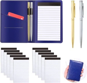 13 Pieces Mini Pocket Notepad Set,Included Leather Pocket Note pad Holder,10 ... - Picture 1 of 2