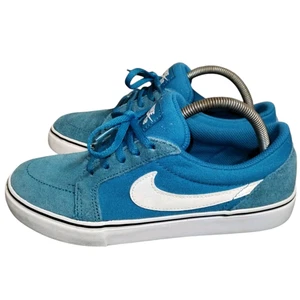 Nike Trainers Kids Boys 5.5 Blue Suede SB Satire II Low Lace Skate Shoe Sneaker - Picture 1 of 17