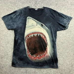 Vintage The Mountain Shark Jaws T-Shirt L Tie Dye Fantasy Graphics 2009 - Picture 1 of 8