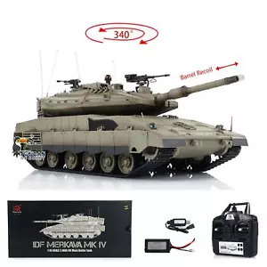 1:16 BB IR Battle RC Tank IDF Merkava MK IV Heng Long 3958 RTR Barrel Recoil - Picture 1 of 24