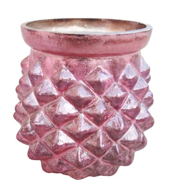 Votivo en Mercurio Antiguo Rosa, Votivo para Salón, Decoración del Hogar Foto 1 de 2