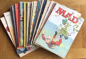 22 Vintage MAD Magazines  UK  Edition. Job Lot /  1960s.