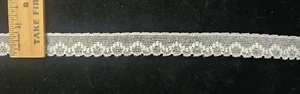 Vintage/Antik, weiß, Baumwollblätter Spitzenborte, 15 Yards - Bild 1 von 1