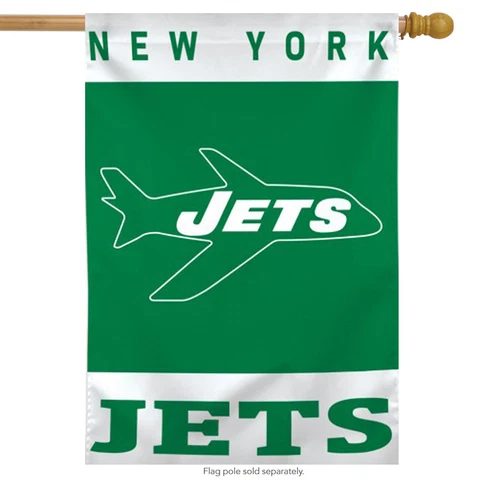 New York Jets Retro Vertical NFL Flag Licensed Football Banner 28" x 40" Cover