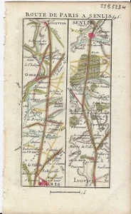 Antique map, Road: Paris to Senlis. 1774, Guide Royal par L Denis - Picture 1 of 1