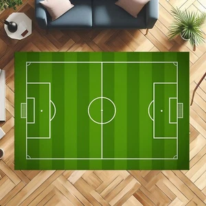 Green Soccer Field, Football Field Gridiron, Sport Rug, Sport, Fan Clup Rug, - Picture 1 of 6