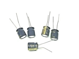 5x Panasonic 330uF 25v radial capacitors caps 105c 5pcs * - Picture 1 of 3