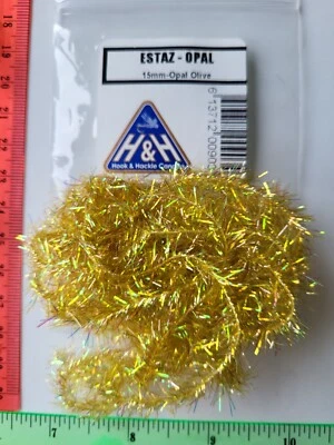 ESTAZ 15mm Chenilla "Opal Olive" dan flash extra Foto 1 de 2