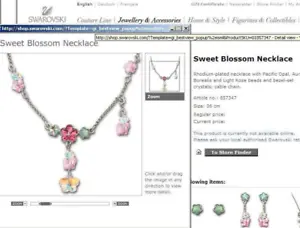 SWAROVSKI RHODIUM PLATED MULTICOLOUR SWEET BLOSSOM CRYSTAL NECKLACE PENDANT - Picture 1 of 11