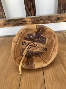 Vintage Leather Soccer Ball ( T Champion ) No.5 RARE - Picture 1 of 6