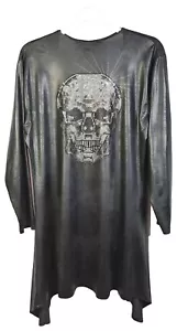 Cool Jacket Leather Look Skull Skull - Cardigan Coat Gothic Steampunk Dress - Picture 1 of 4