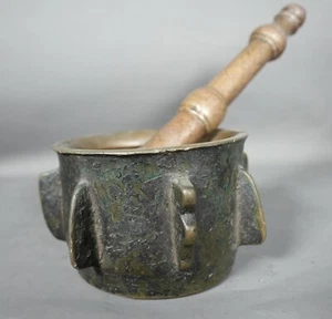 Super Rare Ottoman Empire Turkish Mortar Pestle Apothecary Heavy 18 CM X 10 CM - Picture 1 of 7