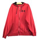 Under Armour Storm Men's Loose Full Zip Hoodie Red XL Logo Embroidered