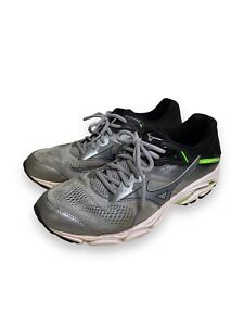 Mizuno Wave Inspire 15 Mens Gray Black Green Running Shoes Tennis Sneakers 9.5