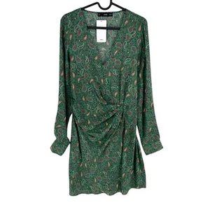 Mango Mng Mujeres Cachemira Verde Cuello En V Manga Larga Vestido Talla M - Imagen 1 de 10