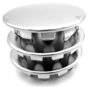 1 1/4" Hole Fit Cap Nickel Plated Steel Snap In Plugs All Weather For 1.25" Hole - Picture 1 of 12