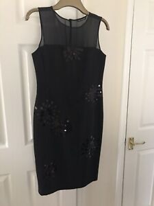 Black Evening Cocktail Dress, Autograph, Marks And Spencer. Size 10, Worn Once