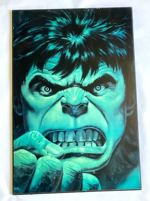 The Incredible Hulk Wall Decor Print Poster Laminated over MDF Board 1984 - Image 1 of 4