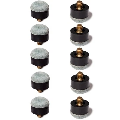 OKKO Billiard Pool Cue Screw-On Tips Soft, Pack of 10