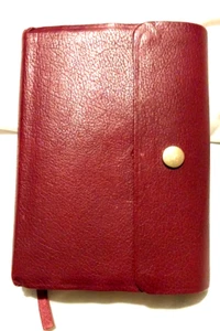 KJV Bible Nelson 344SBG Burgundy Genuine Bonded Leather Snap Flap Closure 1972 - Picture 1 of 10