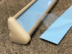 Vidmar Paper and Clear Plastic Cover Drawer Label Edge Backing Stanley BLUE - Picture 1 of 2