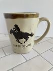 Cracker Barrel Back In The Saddle Cowboy Horse And Rider Coffee Mug COLLECTABLE