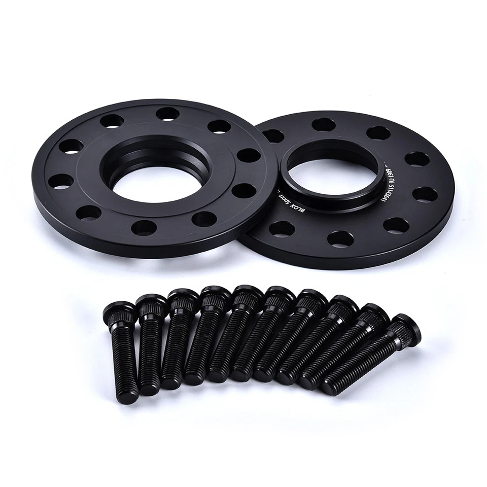 2x 10mm Black Wheel Spacers 5x114.3 Fit Nissan Silvia Skyline GTR 350Z Qashq - Изображение 1 из 4