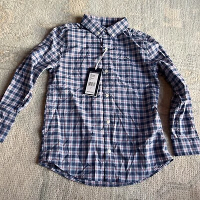 Camisa larga a cuadros azul Moonshine de rendimiento Vineyard Vines para niños talla 7 Foto 1 de 4