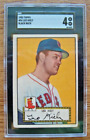 1952 Topps SGC 4 VG-EX #54 Leo Kiely Black Back Rookie Card Boston Red Sox. rookie card picture