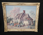1994 Marty Bell Framed Lithograph Print Cobblestone Cottage