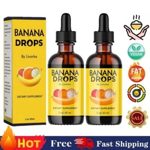 1-3x Banana Drops Supplement Extract Liquid - New Burn Drops for Men & Women - Picture 1 of 9