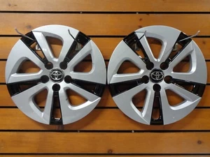 New Pair (2) of 15" 2016 2017 2018 Toyota Prius Wheel Covers Hubcaps 61180 - Picture 1 of 4